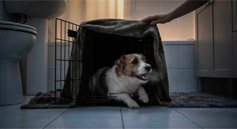 Sant Joan gossos, por als petards en gossos, ansietat per petards, com calmar un gos amb petards, revetlla de Sant Joan mascotes, suplements naturals per a gossos, medicació veterinària petards, Centre dels Animals Arasa.