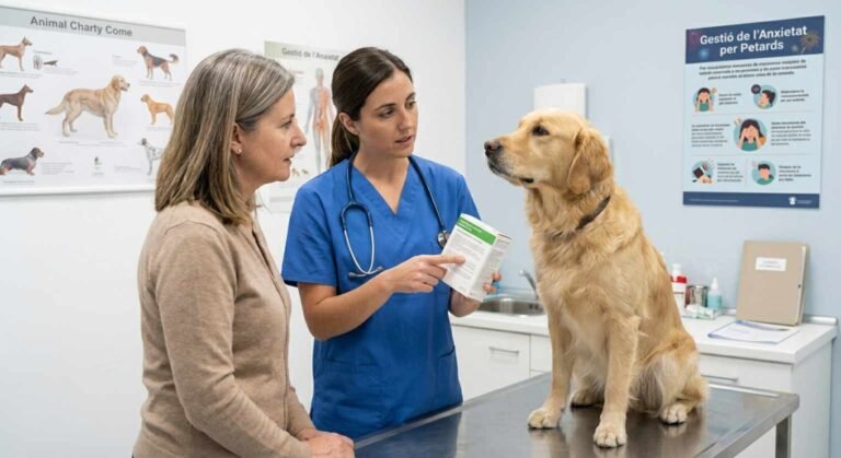 Sant Joan gossos, por als petards en gossos, ansietat per petards, com calmar un gos amb petards, revetlla de Sant Joan mascotes, suplements naturals per a gossos, medicació veterinària petards, Centre dels Animals Arasa.
