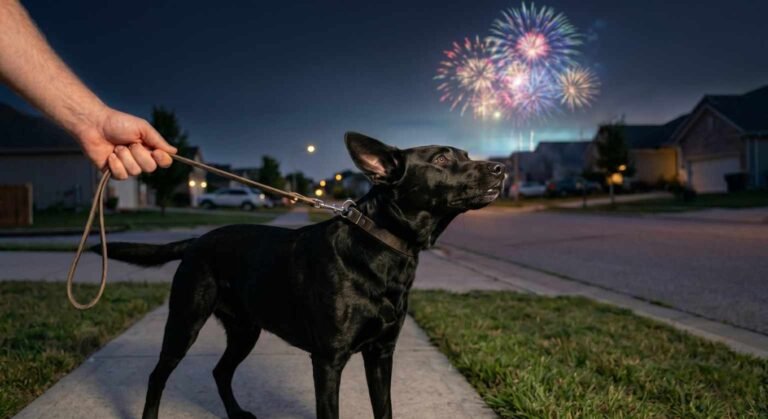 Sant Joan gossos, por als petards en gossos, ansietat per petards, com calmar un gos amb petards, revetlla de Sant Joan mascotes, suplements naturals per a gossos, medicació veterinària petards, Centre dels Animals Arasa.